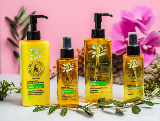 Khan Al Saboun Haarpflege Set ( Haarspülung, Haarpflegeöl, Haarshampoo, Haarserum)